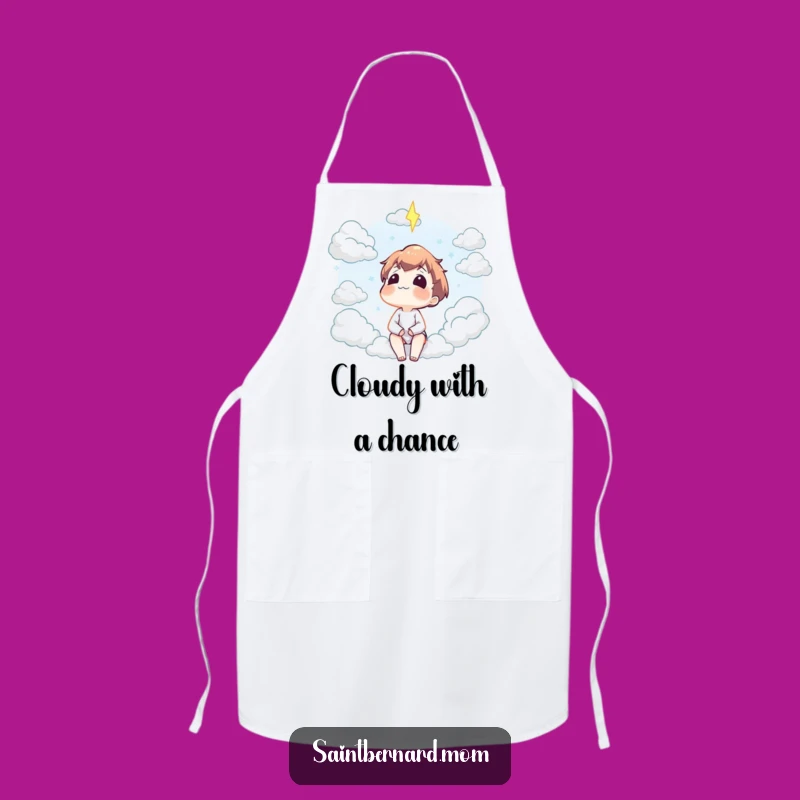 Funny Contented Cloud Gazing Character Apron: Chef Dreamer Kitchen Wear, Practical Funny Gift