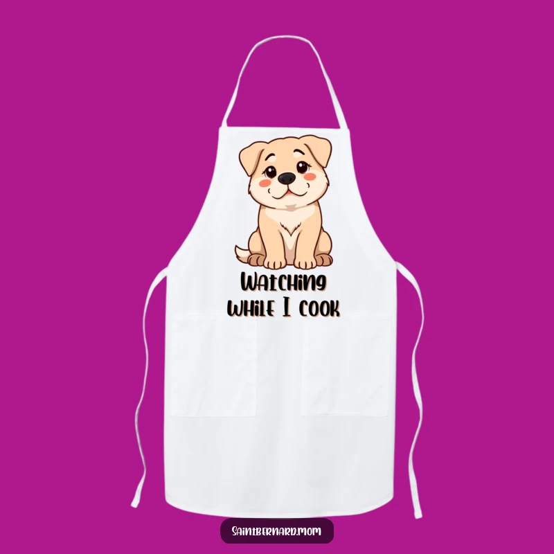 Funny Protective Dog Apron: Kitchen Vigilance with Humor