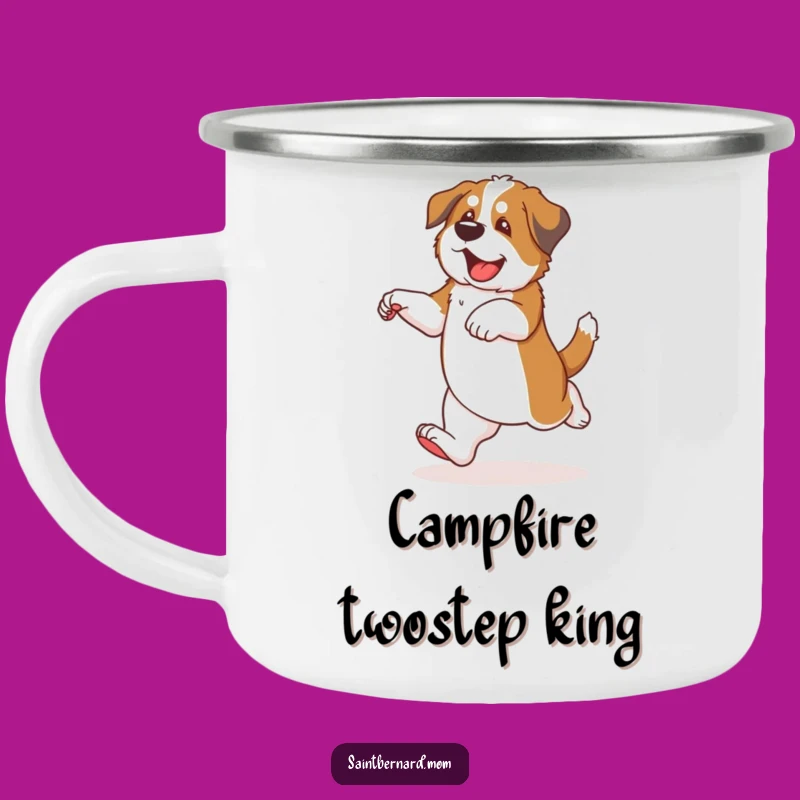 Party On Funny Saint Bernard Puppy Dance Camping Mug - Dog Gift