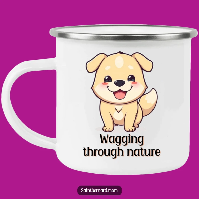 Funny Happy Dog Camping Mug: Sip Joy with a Wagging Tail Adventure