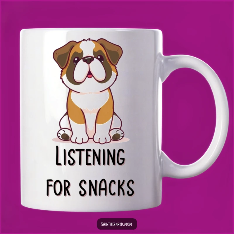 Funny Kawaii Saint Bernard Mug: Attentive Listener for a Perfect Gift
