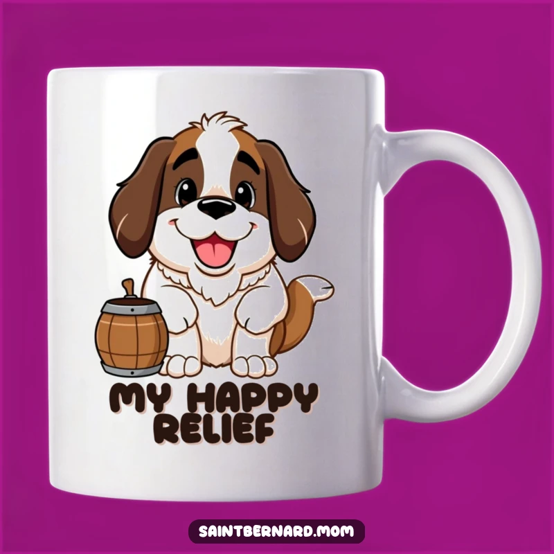 Funny Saint Bernard Mug: Happy Saint Bernard Grin - Perfect Funny Gift for Dog Lovers!