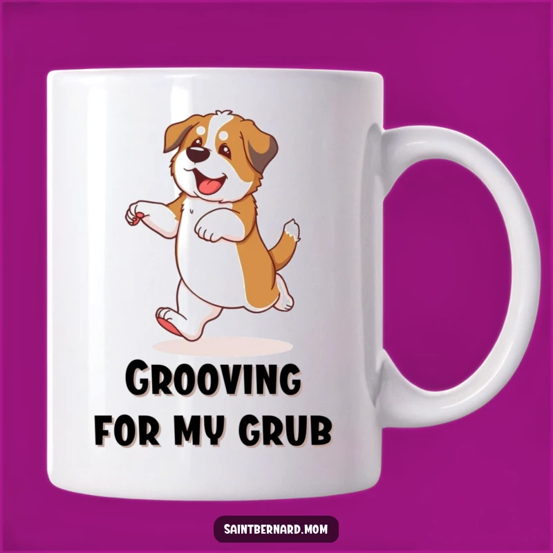 Funny Saint Bernard Puppy Dance Mug - Hilarious Dog Lover Gift