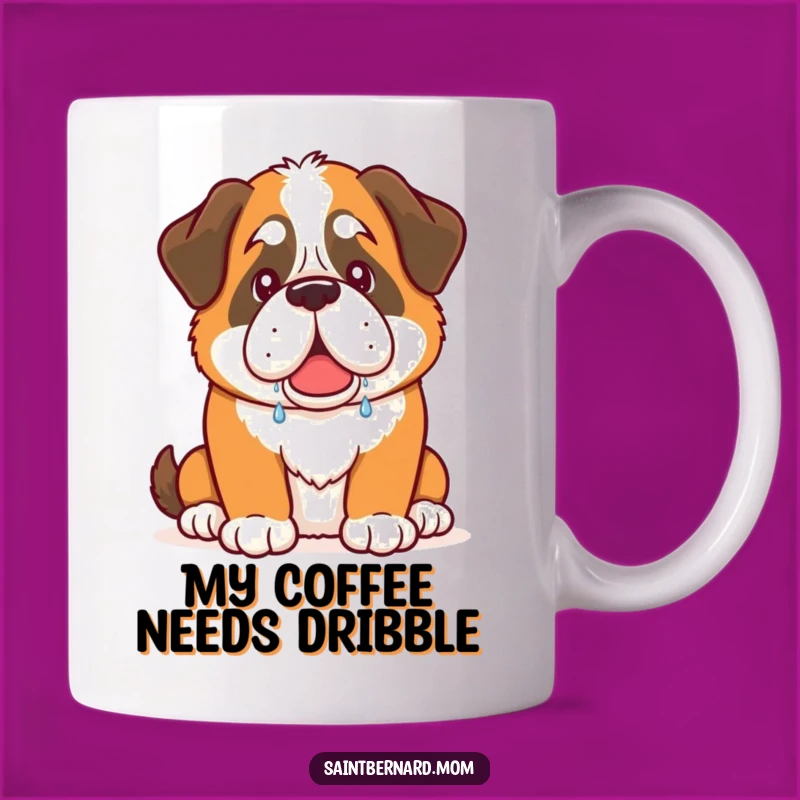 Funny Saint Bernard Drool Mug: Adorable Dog Lover Gift for Humorous Mornings!