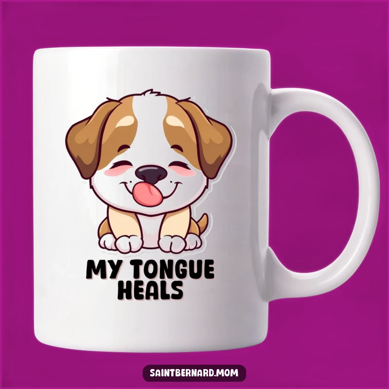 Funny Saint Bernard Lick Mug - Comforting & Humorous Canine Gift!