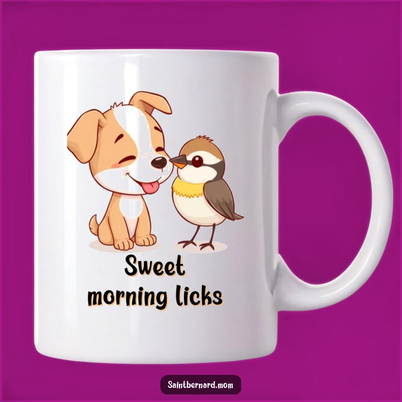 Funny Gentle Dog Lick Mug: Sweet Interaction Humor, Perfect Gift
