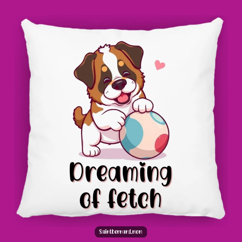 Funny Saint Bernard Lady Pillow: Soft Playmate, Cozy Comfort Gift