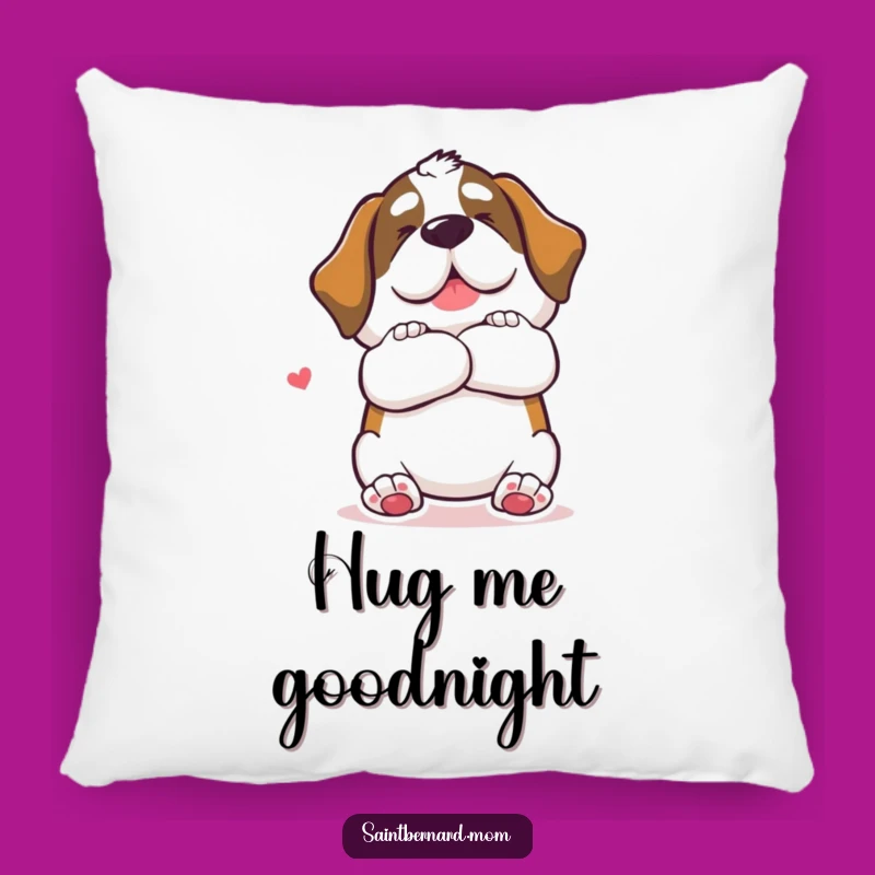 Cozy Funny Saint Bernard Hug Pillow: Soft Comfort & Dog Affection!