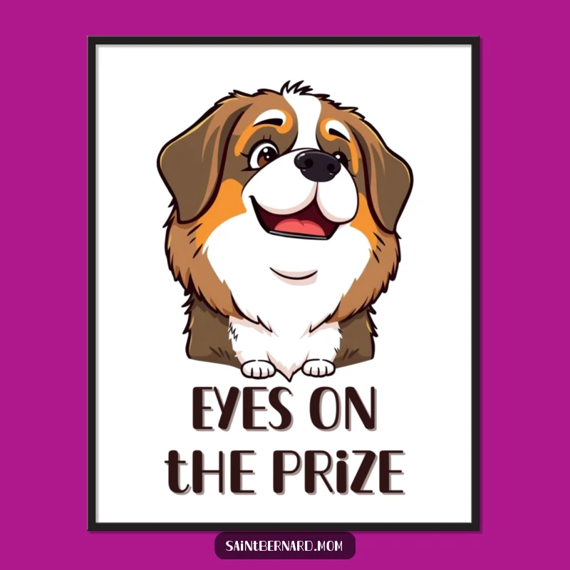 Saint Bernard Lady Digital Art: Playful Glint, Instant Mischievous Download