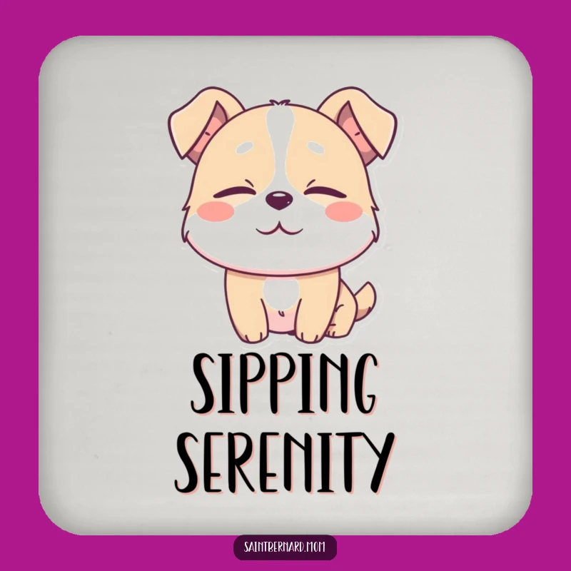 Funny Content Doggo Coaster: Table Protection Half-Closed Eyes Funny Gift