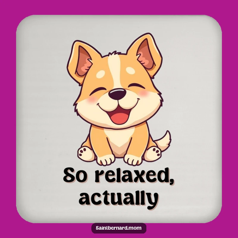 Funny Dog Sigh Coaster - Hilarious Drink Protector Gift for Relaxed Homes