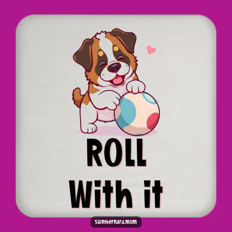 Funny Saint Bernard Lady Coaster: Playful Protection, Fun Table Gift