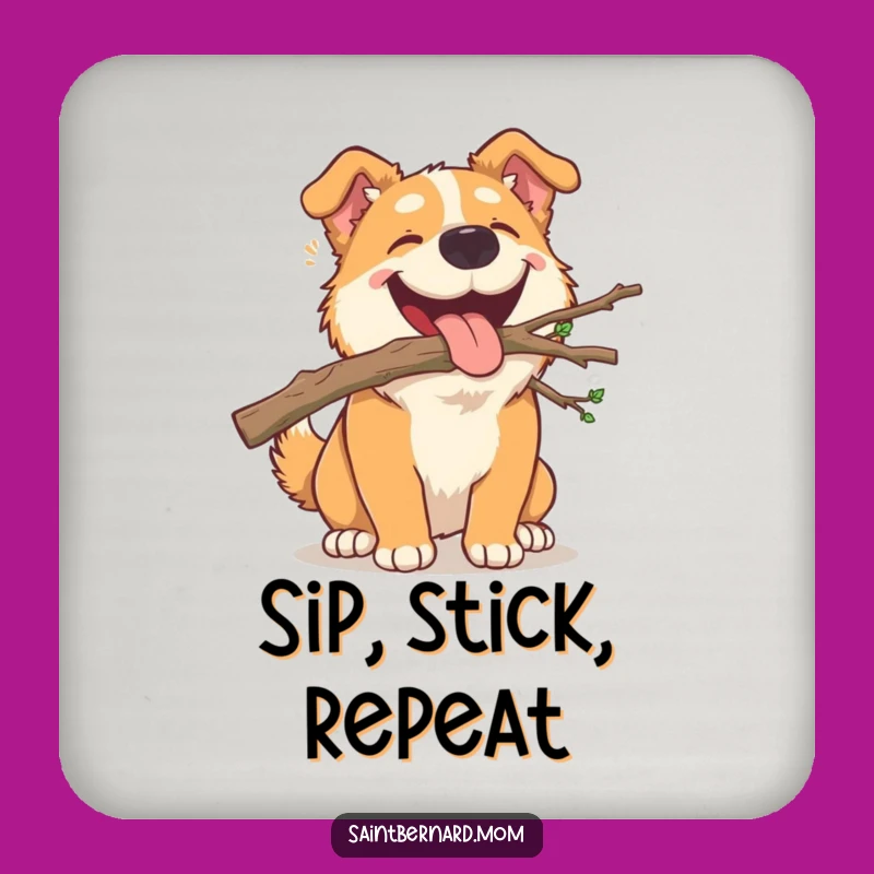 Funny Dog Branch Coasters: Protect Surfaces with Canine Joy