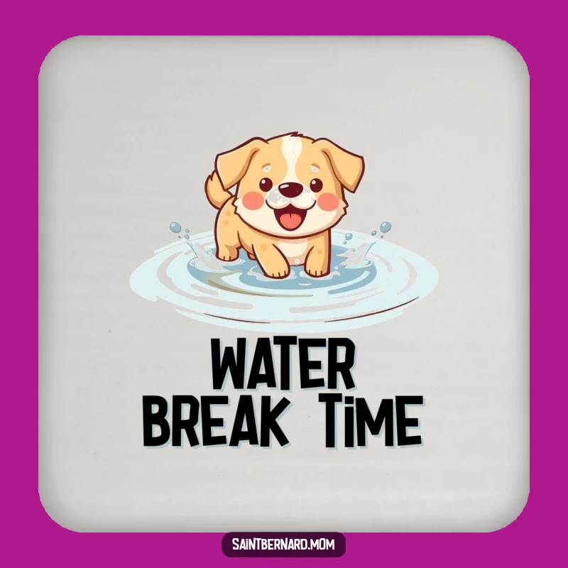 Funny Splashing Dog Coasters: Protect Surfaces with Aquatic Art, Set Gift
