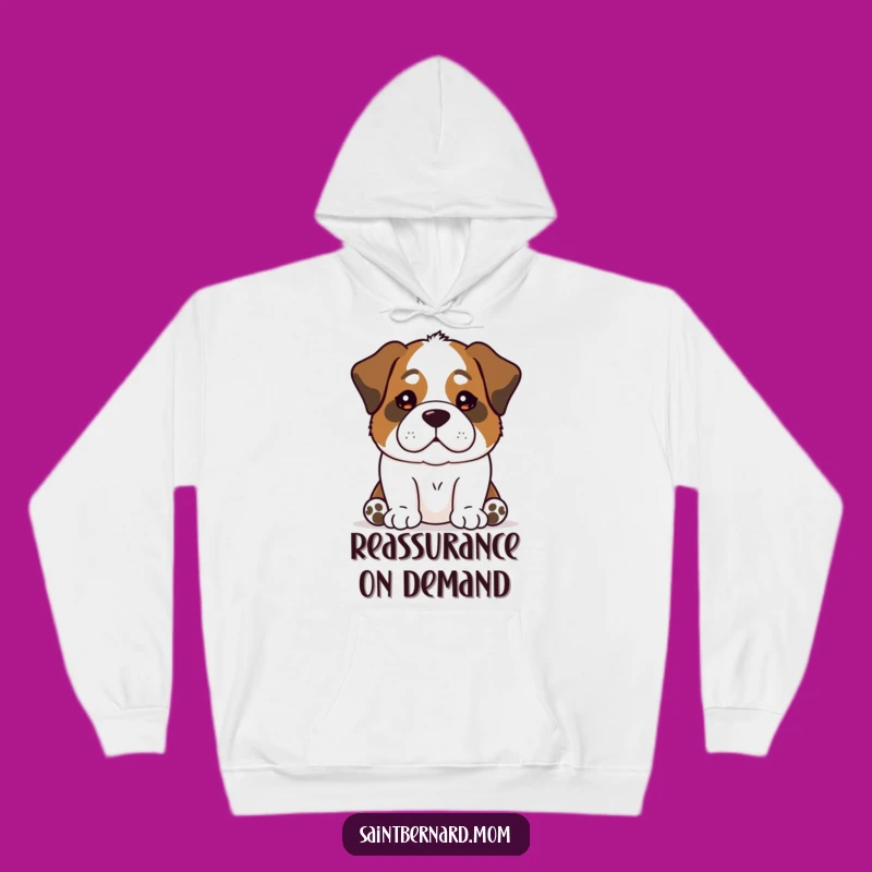 Cozy Funny Calm Saint Bernard Hoodie: Warm Comfort & Reassuring Style!