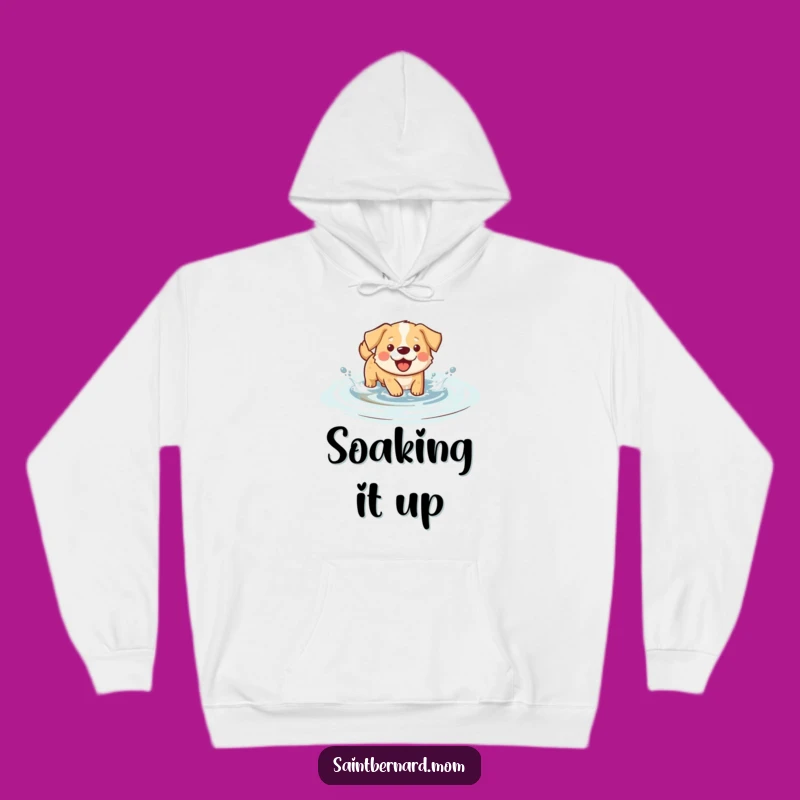 Funny Splashing Dog Hoodie: Cozy Comfort for Water Lovers, Perfect Funny Gift