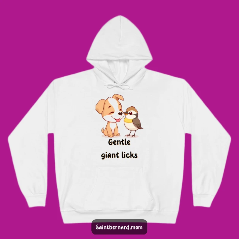 Funny Gentle Dog Lick Hoodie: Cozy Comfort with a Heartwarming Scene