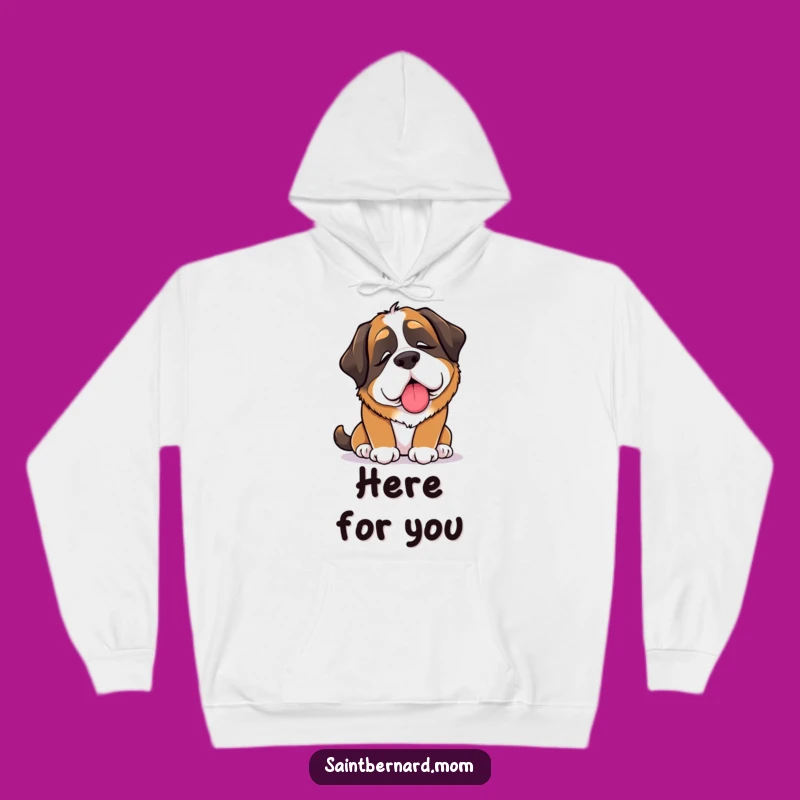 Funny Saint Bernard Lady Hoodie: Cozy Comfort Lick, Perfect Gift