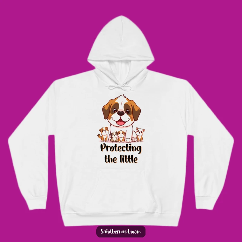 Funny Saint Bernard Protector Hoodie - Cozy Guardian & Fun!