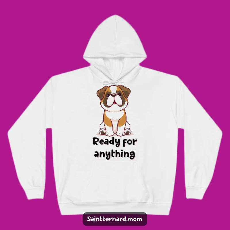 Cozy Funny Kawaii Saint Bernard Hoodie: Attentive Warmth and Comfort