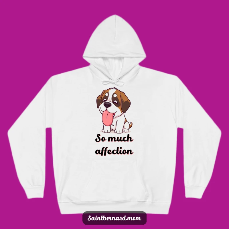 Cozy Funny Kawaii Saint Bernard Hoodie: Hugs and Happy Slobbery Licks