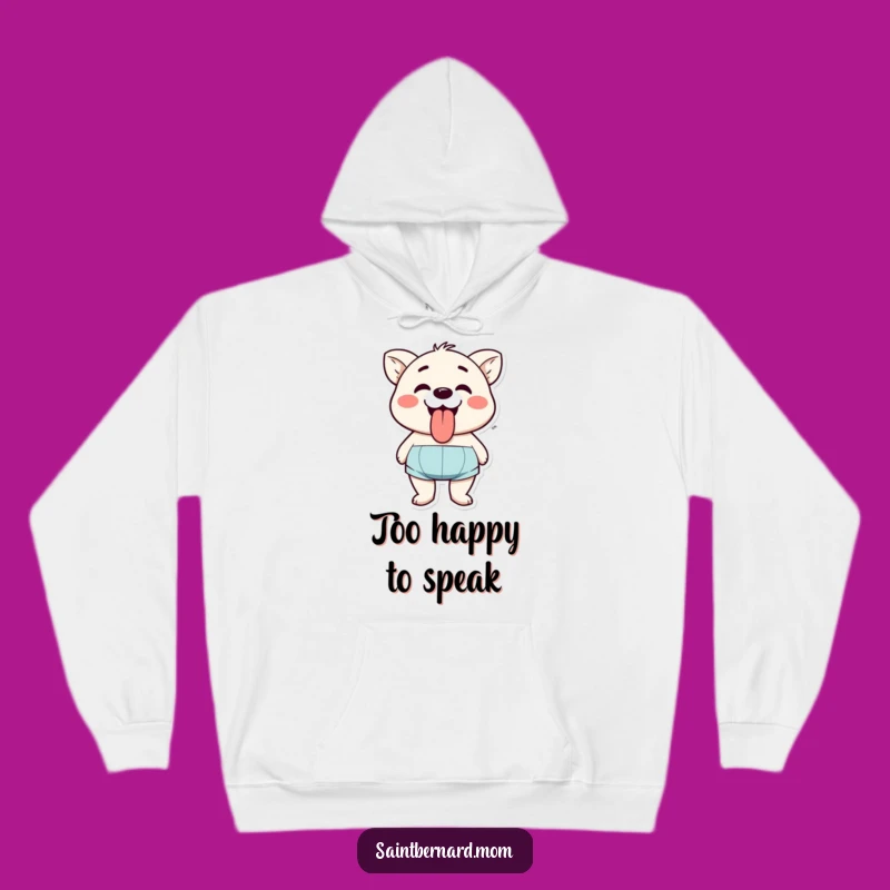 Funny Happy Panting Character Hoodie: Cozy Tongue Out Sweatshirt, Ultimate Funny Gift