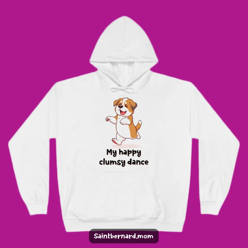 Warm & Fun Funny Saint Bernard Puppy Dance Hoodie - Cozy Dog Gift