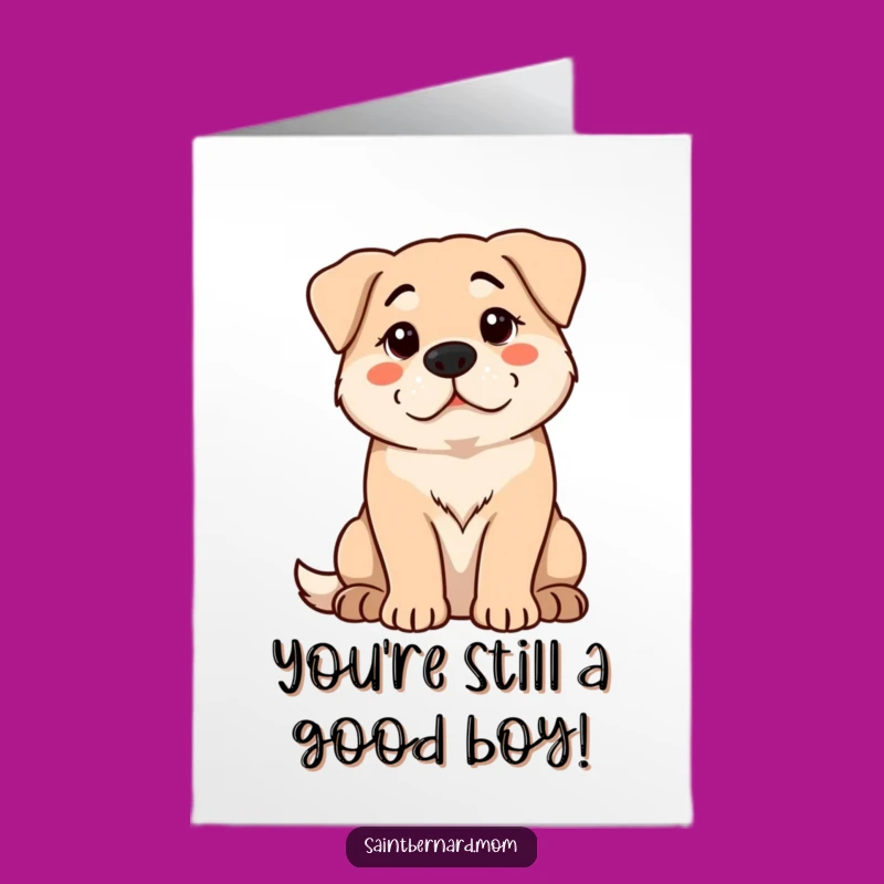 Free Printable Birthday Card: Calm Protective Dog, Loyal Wishes Downloadable