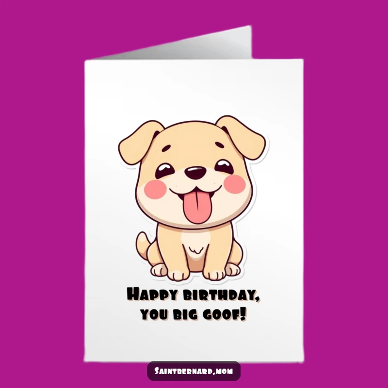 Free Printable Funny Dog Birthday Card: Happy Panting Dog, Downloadable Gift for Dog Lovers!