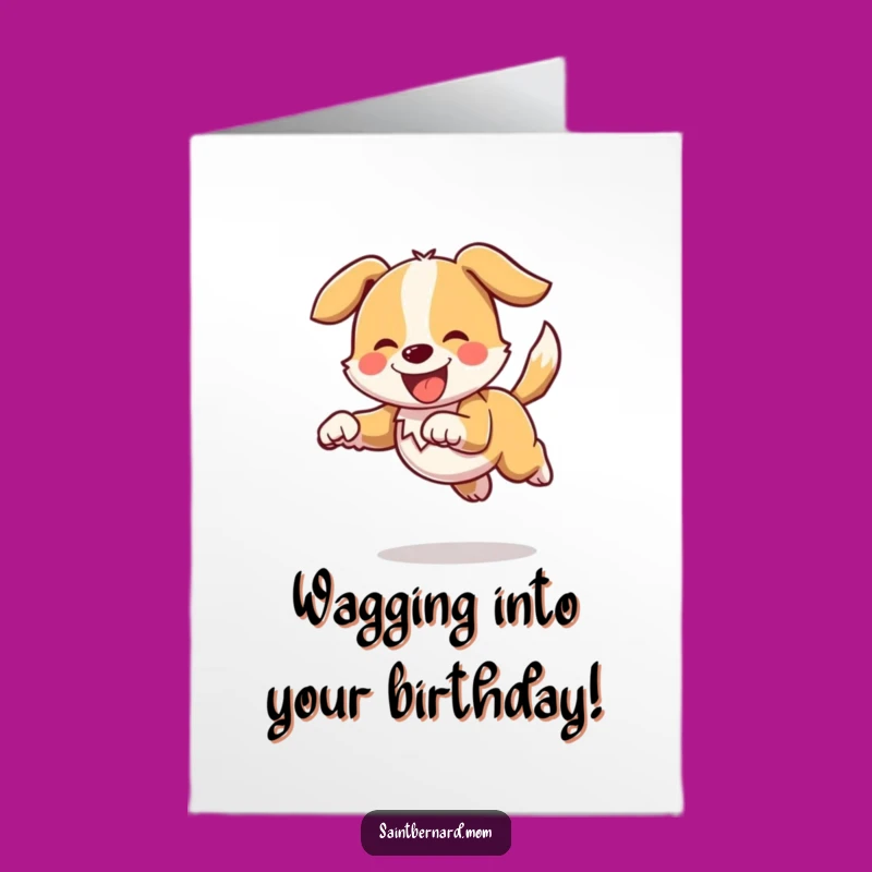 Free Printable Dog Birthday Card: Joyful Bound, Downloadable Gift for Energetic Celebrations!