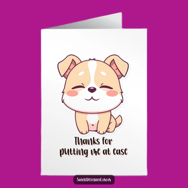 Free Printable Thank You Card: Contented Dog, Humorous Downloadable Gift for Sweet Thanks!