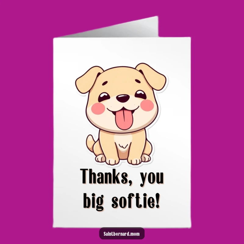 Free Printable Thank You Card: Happy Panting Dog, Humorous Downloadable Gift for Dog Lovers!