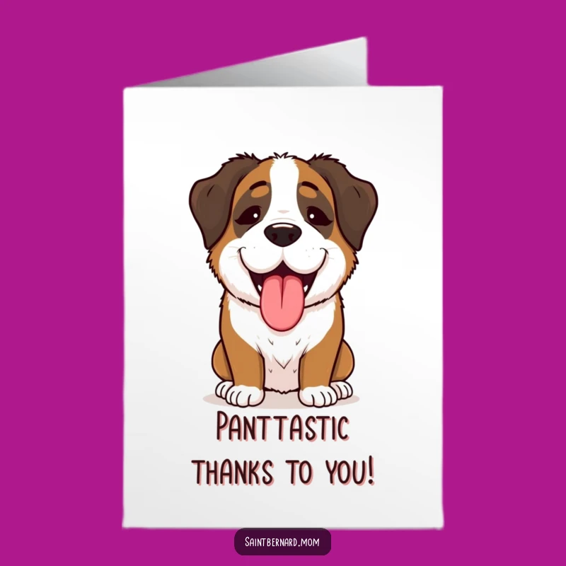 Free Printable Thank You Card: Joyful Saint Bernard Lady for a Heartfelt Download