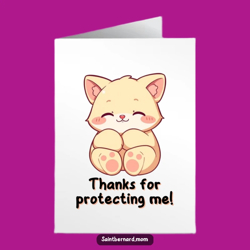 Free Printable Thank You Card: Protective Paws Character Downloadable Gratitude