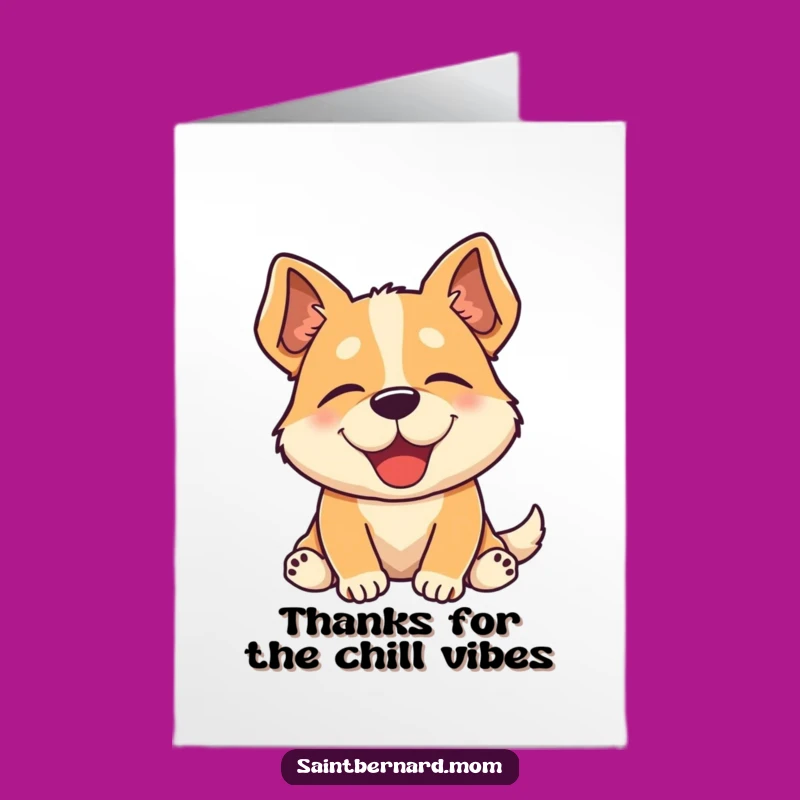 Free Printable Thank You Card: Relaxed Dog Sigh, Humorous Downloadable Card for Gratitude