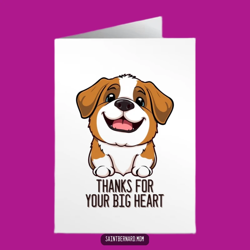 Free Printable Thank You Card: Grateful Saint Bernard Bark - Heartfelt Thanks