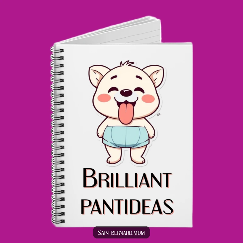 Funny Happy Panting Character Notebook: Journal Tongue Out Pages, Creative Funny Gift