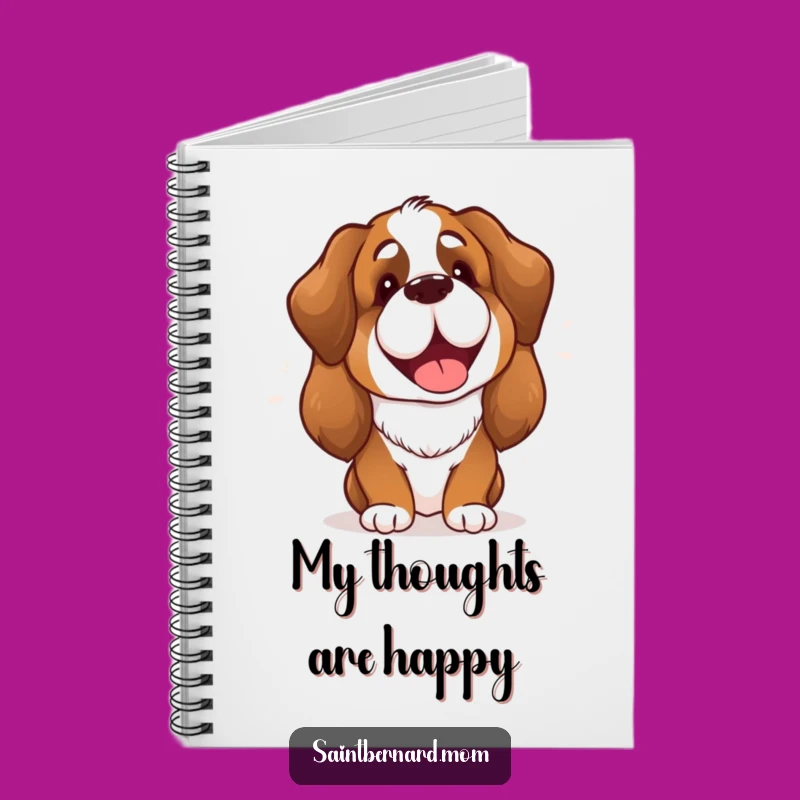 Funny Saint Bernard Lady Notebook: Cheerful Dog Barking Journal, Ideal Gift