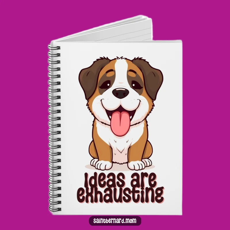 Funny Saint Bernard Lady Notebook: Joyful Panting, Jot Down Happy Ideas