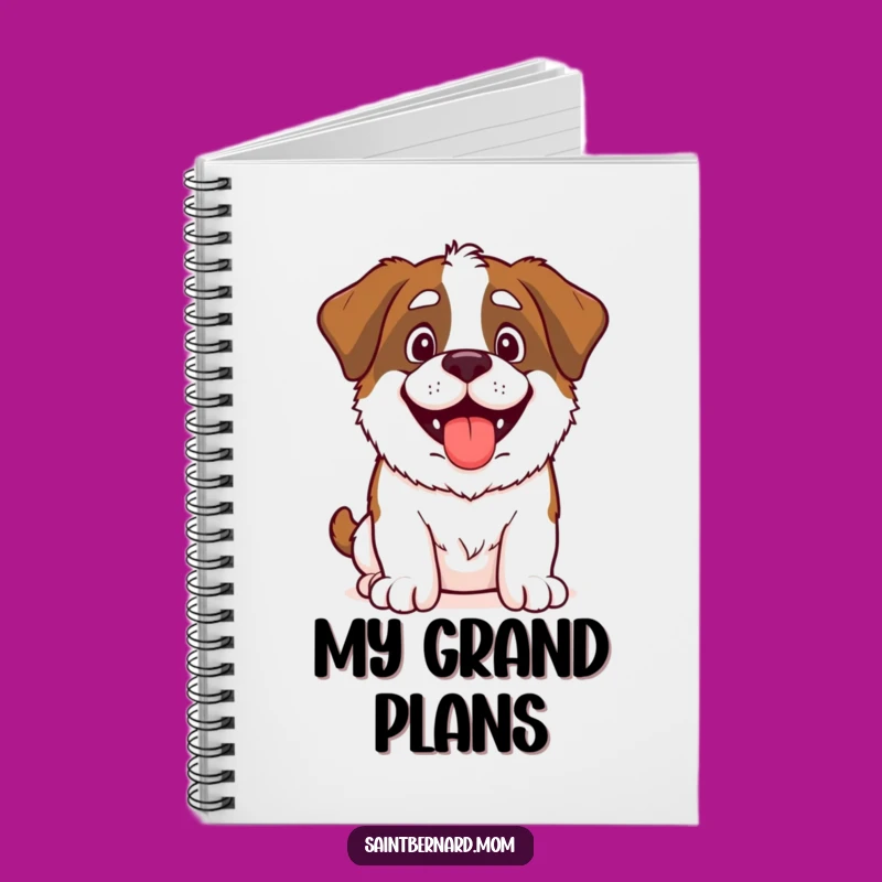 Funny Saint Bernard Adventure Notebook: Happy Dog's Journal for Exciting Ideas