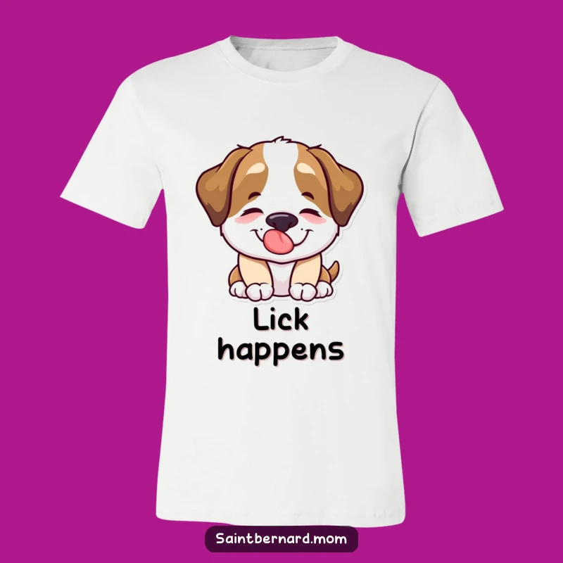 Funny Saint Bernard Lick T-Shirt - Wear Your Comfort & Humor!
