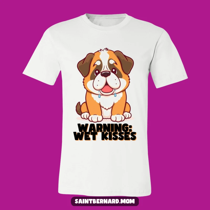 Funny Saint Bernard Drool T-Shirt: Hilarious Dog Lover Apparel for Maximum Smiles!