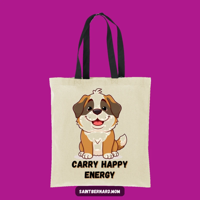 Funny Saint Bernard Lady Tote Bag: Goofy Grin Pup, Ideal Everyday Gift