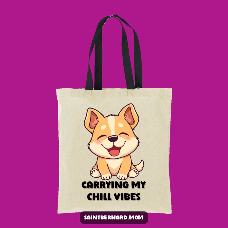 Funny Dog Sigh Tote Bag - Spacious & Hilarious Relaxed Pup Carryall Gift