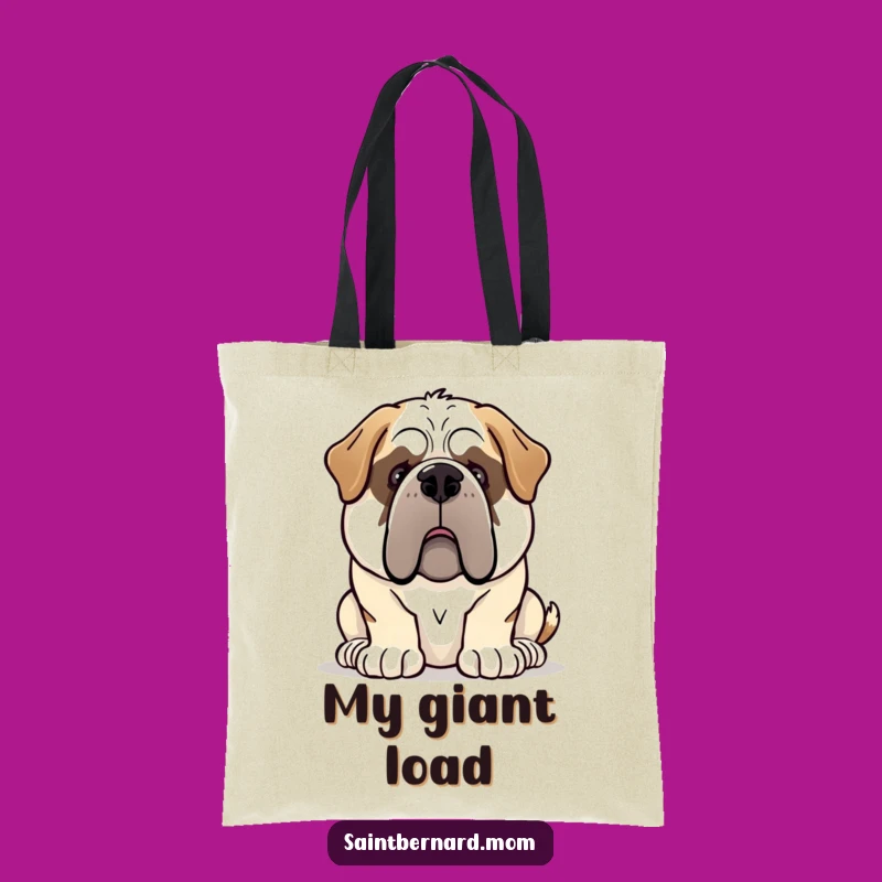Funny Gentle Giant Saint Bernard Tote Bag: Carry Kindness & Dog Charm!
