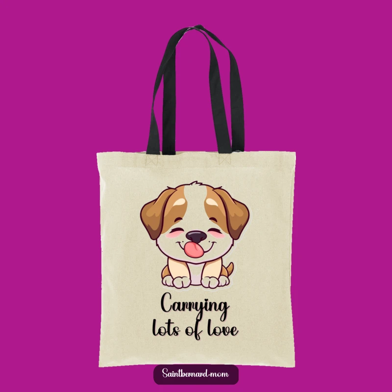 Funny Saint Bernard Lick Tote Bag - Carry Comfort & Joy!