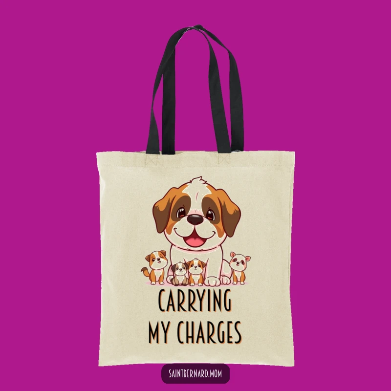 Funny Saint Bernard Protector Tote Bag - Carry Kindness!