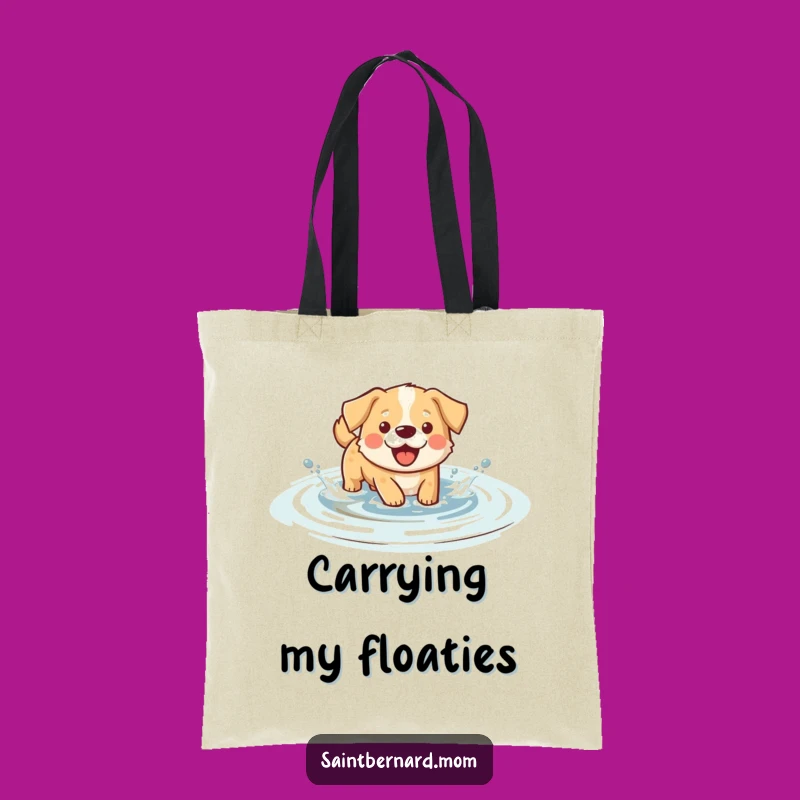 Funny Splashing Dog Tote Bag: Carry Summer Vibes, Great Funny Gift